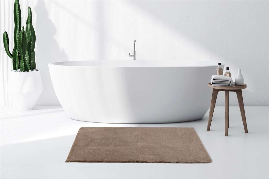 Badmat Rabbit light 70x130cm, donker beige - Afbeelding 2