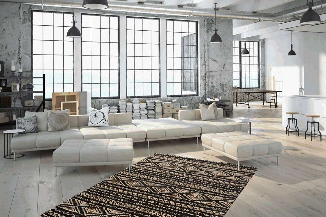 Scandy 110 zwart/naturel 120x170cm - Afbeelding 2