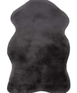badmat Rabbit Sheepskin 200 antraciet 60x90cm