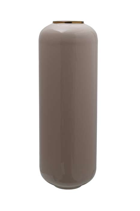 Vaas Art Deco 215 taupe/goud