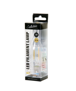 LED filament bullet top 2W clear