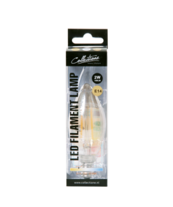 Alternative view of LED filament bullet top 2W golden