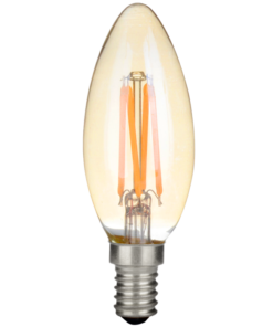 LED filament bullet top 2W golden