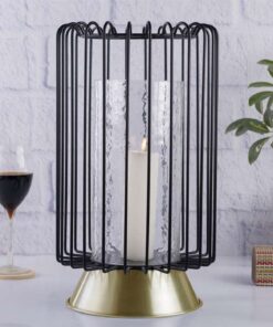 Alternative view of Candle Pillar Malibu 125 black / gold