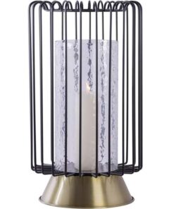 Candle Pillar Malibu 125 black / gold