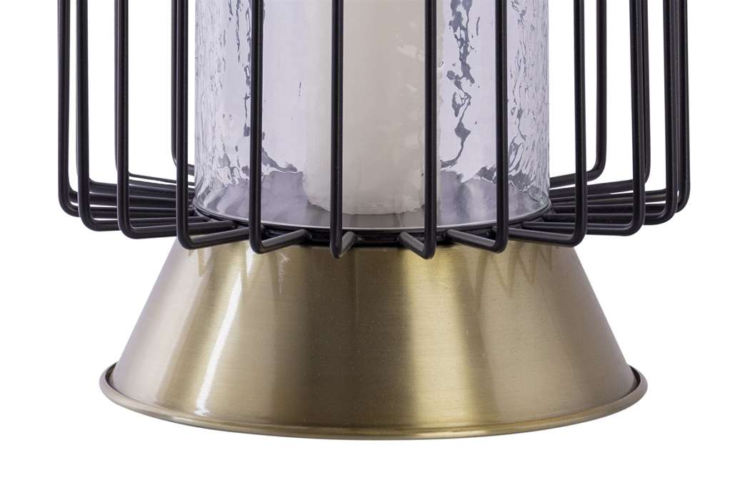 Candle Pillar Malibu 125 black / gold - Afbeelding 3