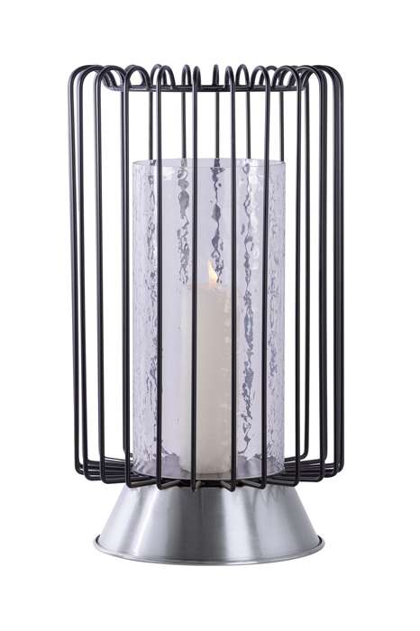 Candle Pillar Malibu 125 black / silver