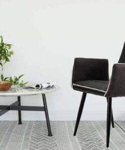 Alternative view of Chair Penelope set 2 black/white