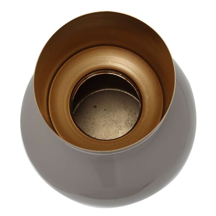 Vaas Art Deco 2125 taupe/goud - Afbeelding 3
