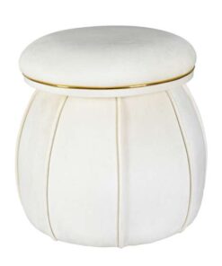 Alternative view of Stool Corin 125 Ivory / Gold