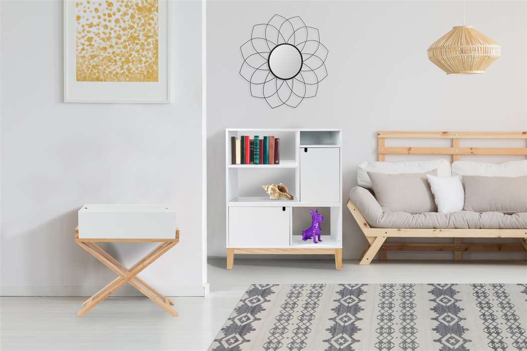 bijzettafel Valerie 410 wit/naturel - Afbeelding 2
