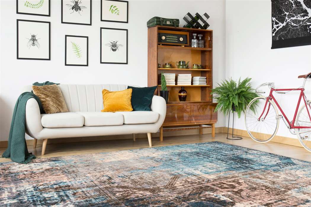 Indiana 300 blauw/bruin 160x230cm - Afbeelding 2