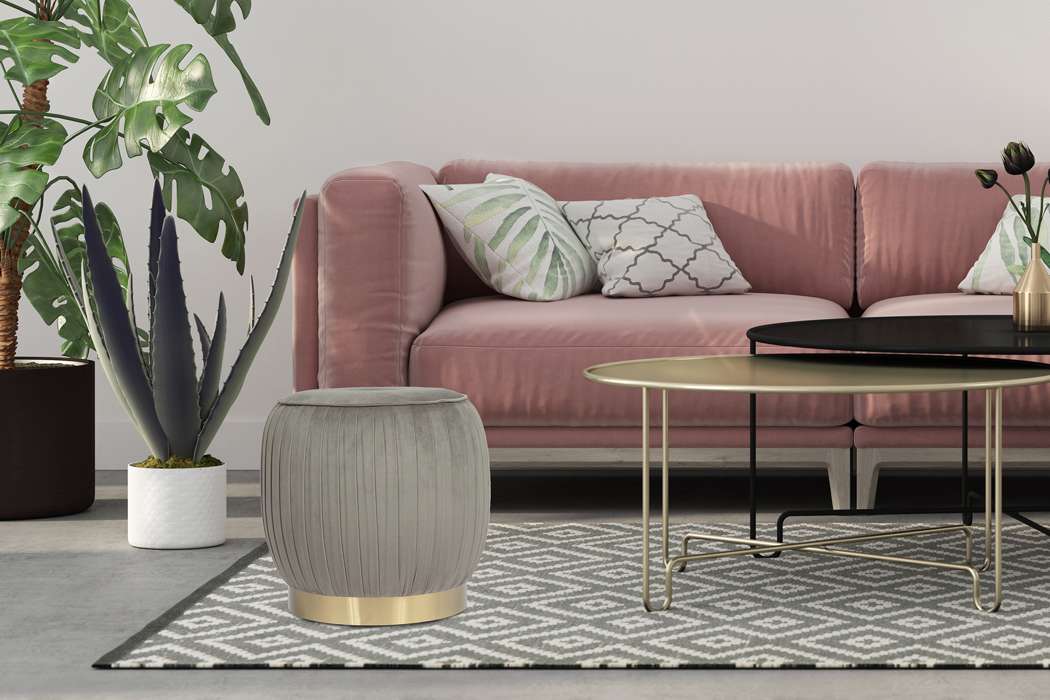 Hocker Lyla 125 grijs - Afbeelding 2