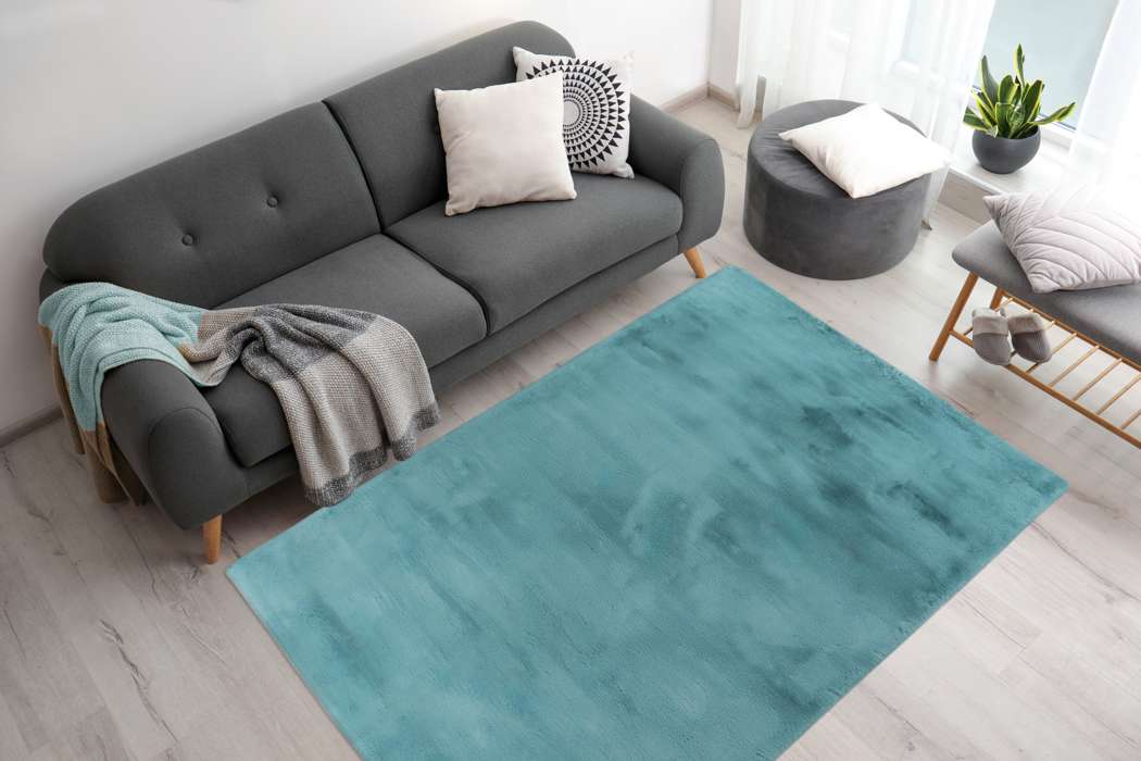 Rabbit 125 turquoise 120x170cm - Afbeelding 2