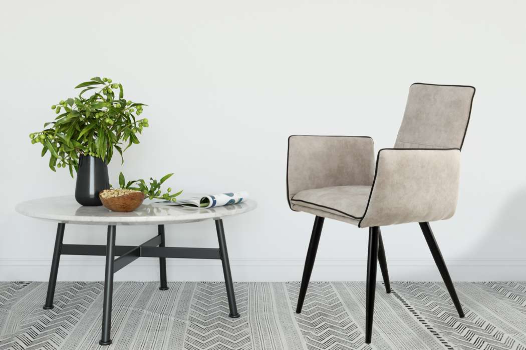 Chair Penelope set 2 light grey - Afbeelding 2