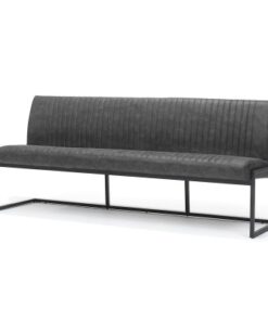 Eetbank Milaan 215cm Micro leder B2 Antraciet