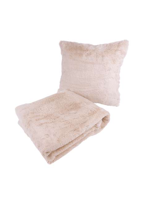 Deco Cushion & Blanket Aimee 625 set of 2 cream