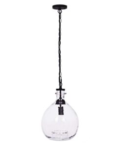 Hanglamp Altair S transparant/zwart
