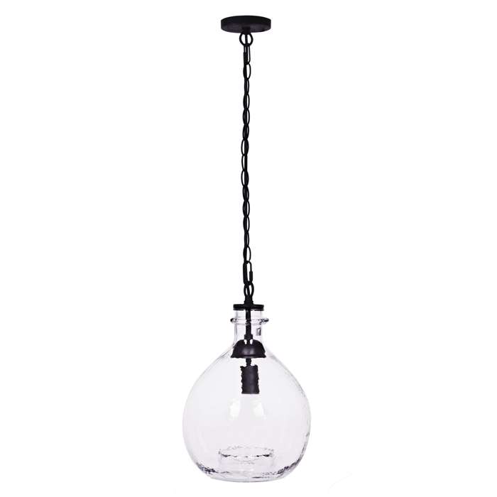 Hanglamp Altair S transparant/zwart