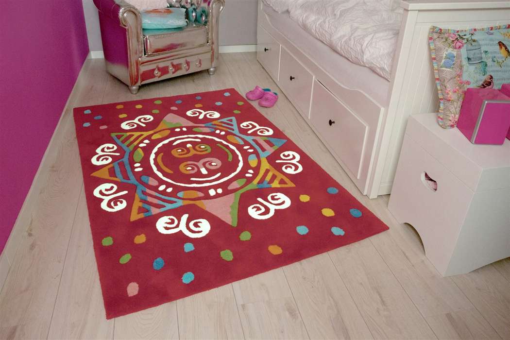 Spirit Glowy 3145 rood Mandala 110x160cm - Afbeelding 2
