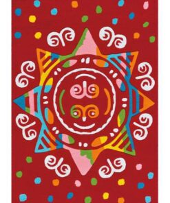 Spirit Glowy 3145 rood Mandala 110x160cm