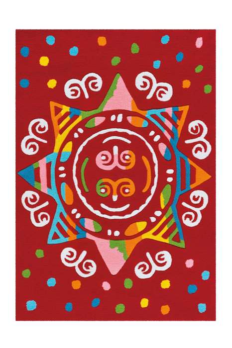 Spirit Glowy 3145 rood Mandala 110x160cm