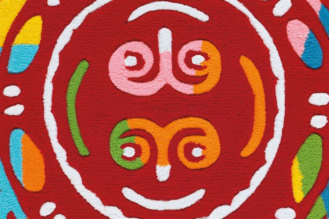 Spirit Glowy 3145 rood Mandala 110x160cm - Afbeelding 3