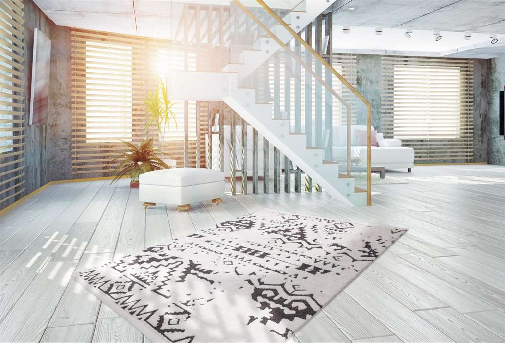 Agadir 110 wit/zwart 80x150cm - Afbeelding 2