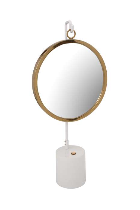 Table mirror Eleganca 225 white / gold