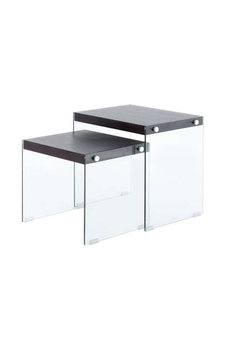 Sidetable set v 2 Elementary 225 donkerbruin