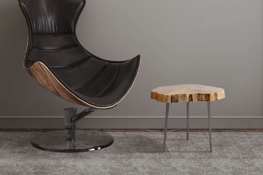 Sidetable Wood Art 125 goud - Afbeelding 2