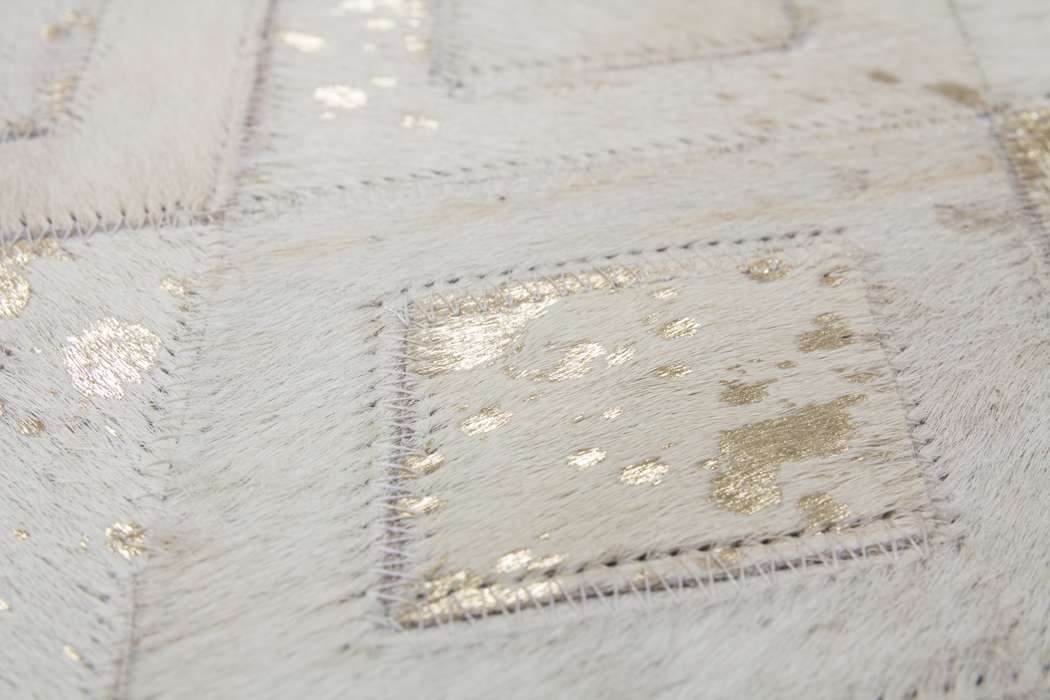 Spark Poef 110 ivoor / goud 45cm x 45cm - Afbeelding 3