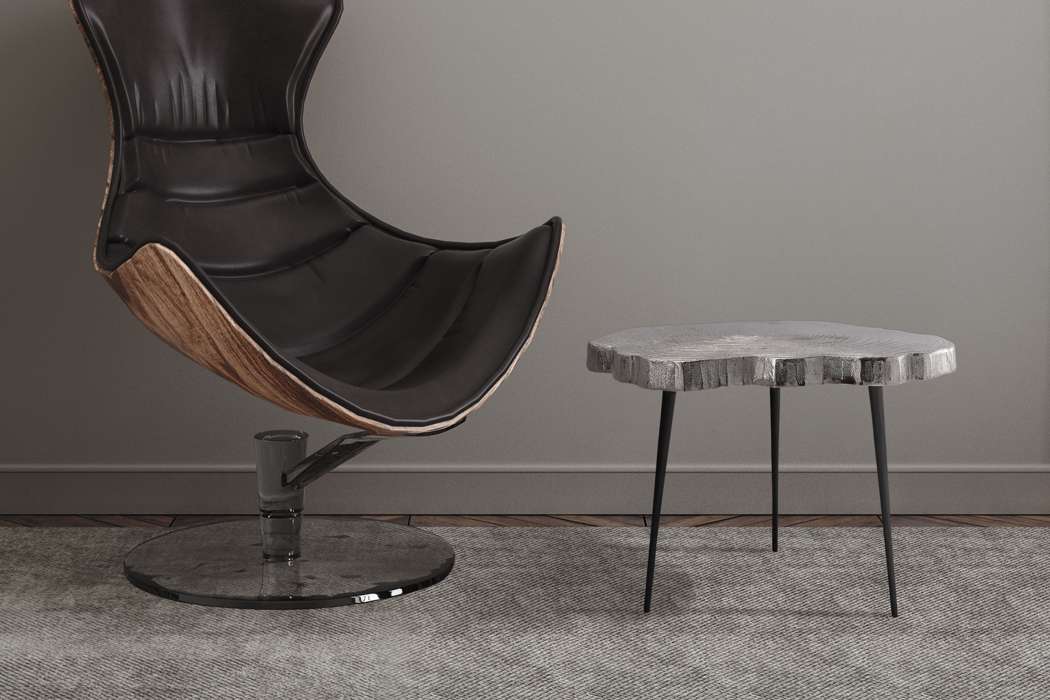 Sidetable Wood Art 225 zilver - Afbeelding 2