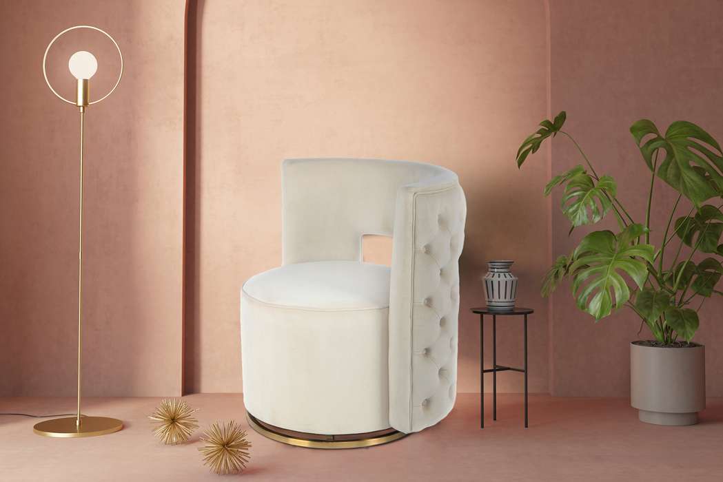 Armchair swivel armchair Sophistic 125 cream / gold - Afbeelding 3