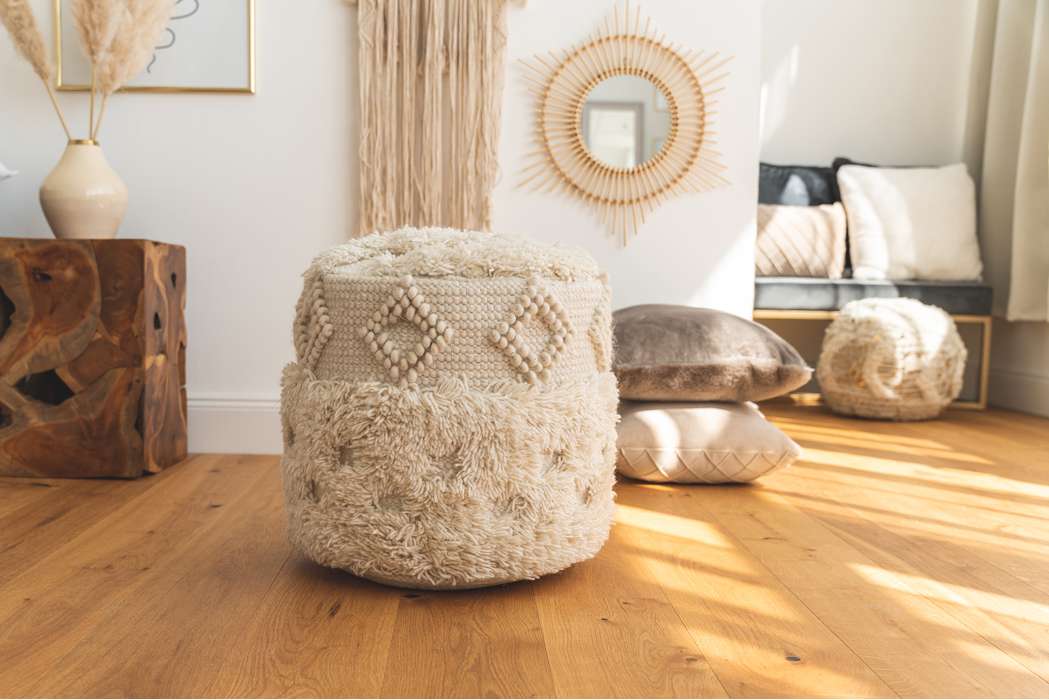 Pouf Bohist 125 Natural 35cm x 35cm - Afbeelding 3