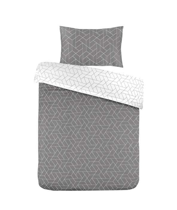 Dekbed Florence 100-NL grijs 140cm x 240cm / 60cm x 70cm