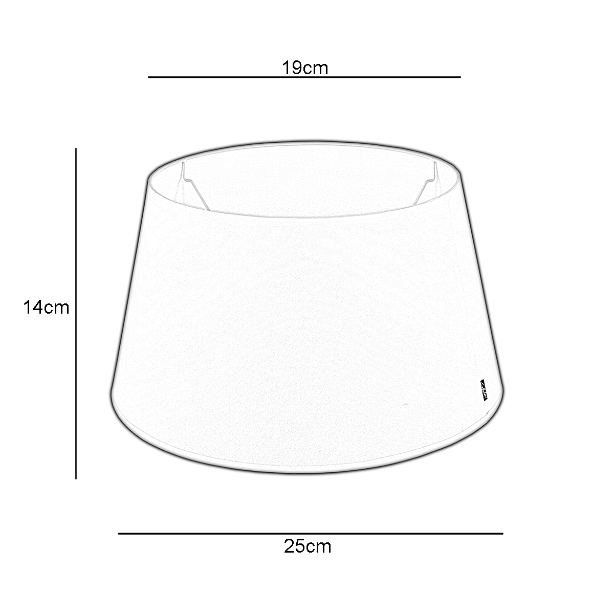 Staande lampenkap Eleganza drum 25 cm naturel - Afbeelding 3