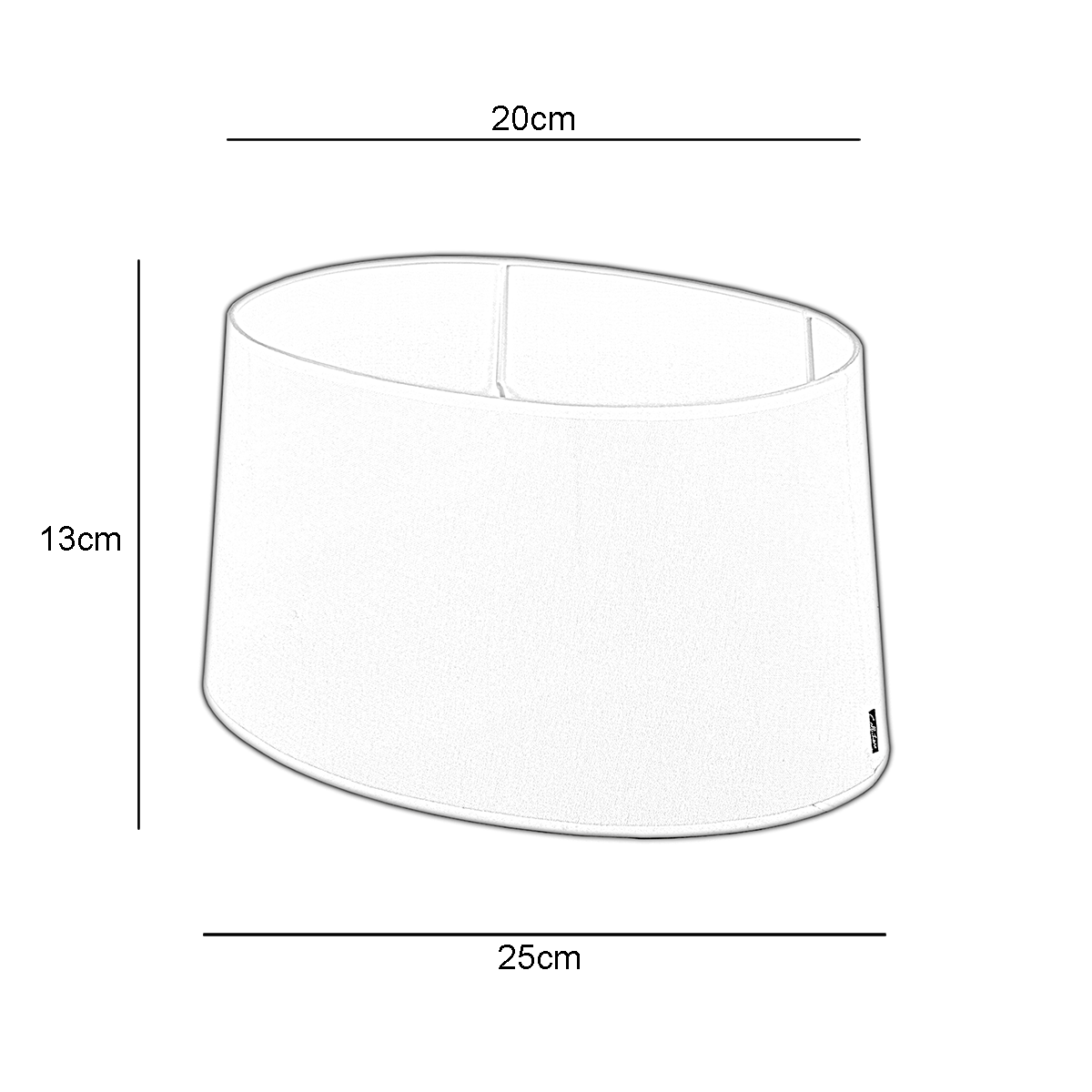 Staande lampenkap Eleganza ovaal 25 cm zwart - Afbeelding 3