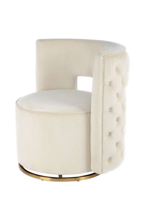 Armchair swivel armchair Sophistic 125 cream / gold