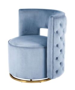 Armchair swivel armchair Sophistic 125 light blue / gold