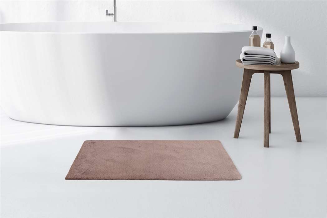 Badmat Rabbit light 50x90cm, roze - Afbeelding 2