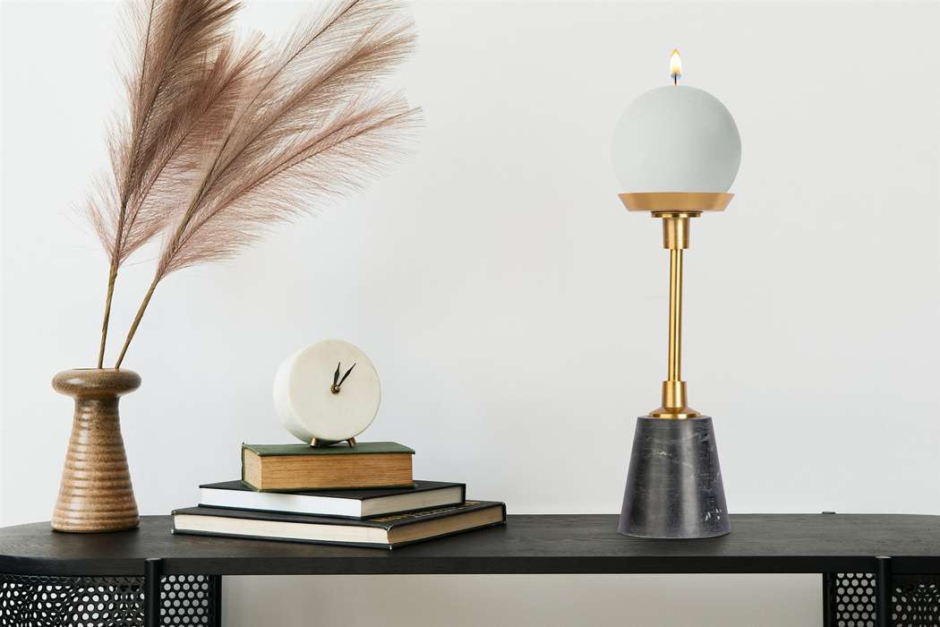 Candle holder Fayya 225 gold / black - Afbeelding 4