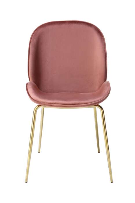 Charlize 110 Chair Set of 2 Old Pink / Brass - Afbeelding 2