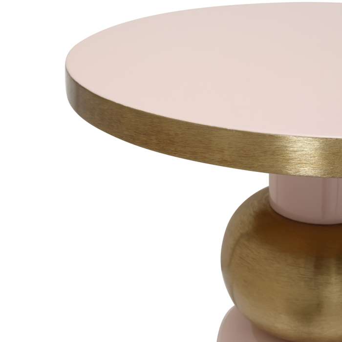 Bijzettafel Art Deco 2025 lichtroze/goud - Afbeelding 3