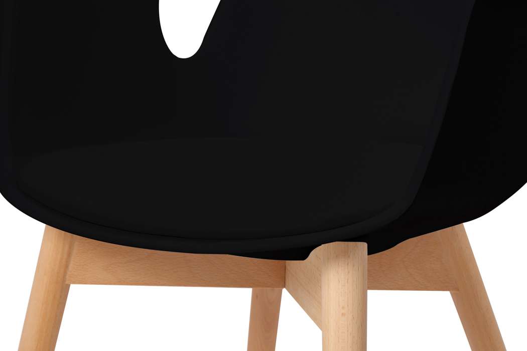 Chair Chaplin 110 set of 2 black - Afbeelding 3