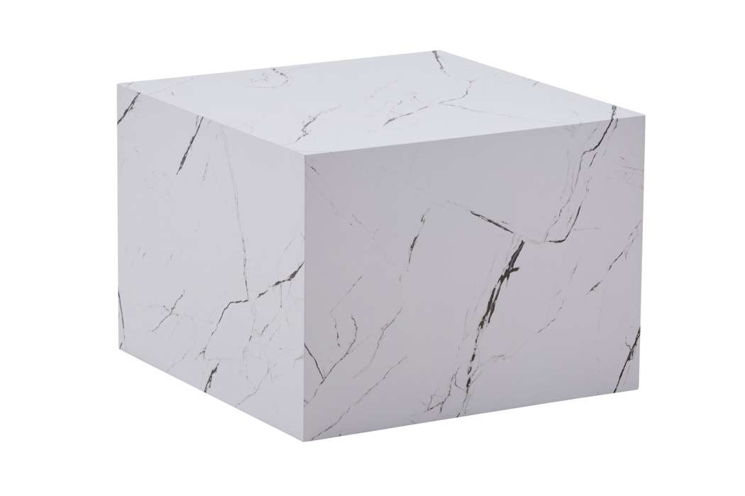 Bijzettafel kubus Cuboid, wit