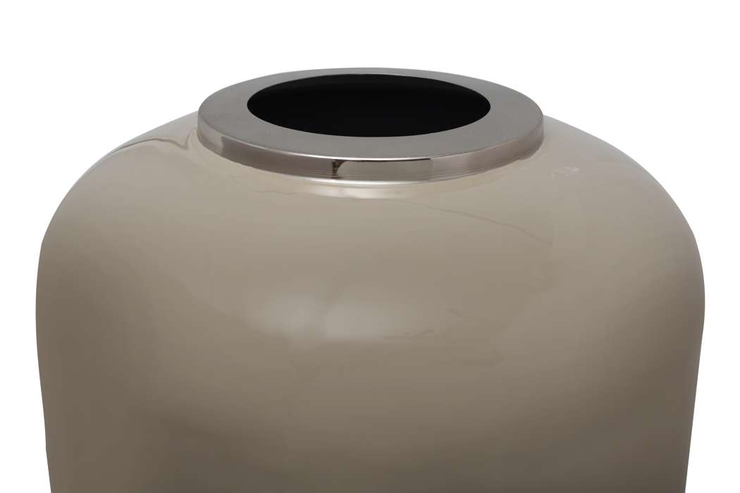 Vaas Art Deco 205 taupe/zilver - Afbeelding 3