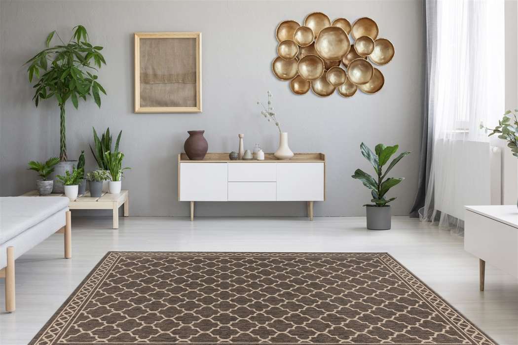 Splash 300 Brown / Cream 200cm x 290cm - Afbeelding 2