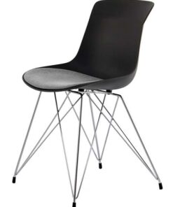 Chair Emily 110 set of 2 black / grey