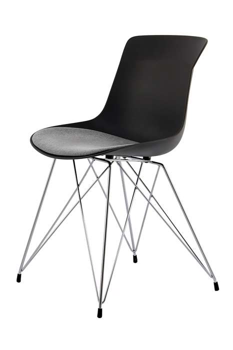 Chair Emily 110 set of 2 black / grey